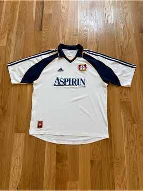 Bayer Leverkusen 1999 2000 Adidas Away Football Shirt Jersey Vintage Y2K 90s XL